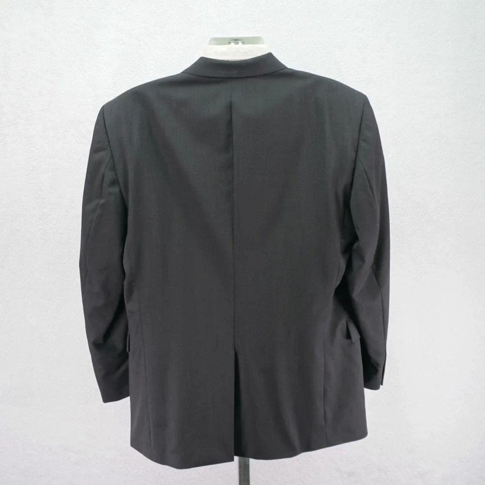 Jos A Bank Wool Charcoal Gray‎ Birdseye Blazer 44L / Slim Fit 46L